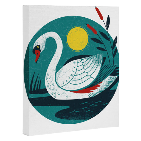 Lucie Rice Swan Art Canvas