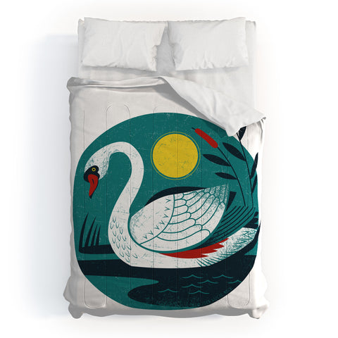 Lucie Rice Swan Comforter