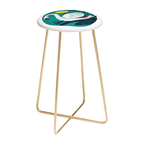 Lucie Rice Swan Counter Stool