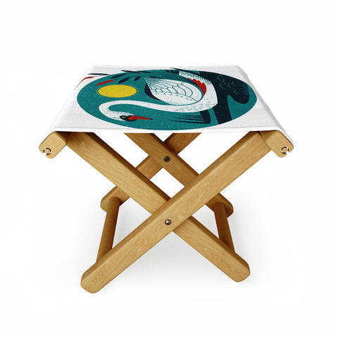 Lucie Rice Swan Folding Stool