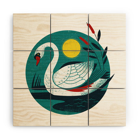 Lucie Rice Swan Wood Wall Mural