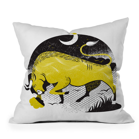 Lucie Rice Tito Taurus Throw Pillow