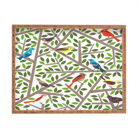 Lucie Rice Tweet Tweet Rectangular Tray