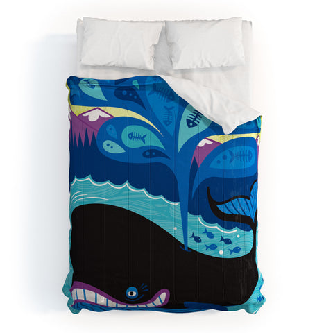 Lucie Rice Whale of a Tale Comforter