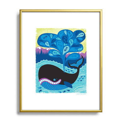 Lucie Rice Whale of a Tale Metal Framed Art Print