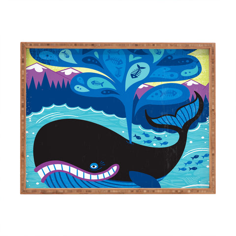 Lucie Rice Whale of a Tale Rectangular Tray