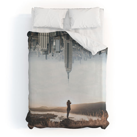 Luke Gram Between Earth City Duvet Cover