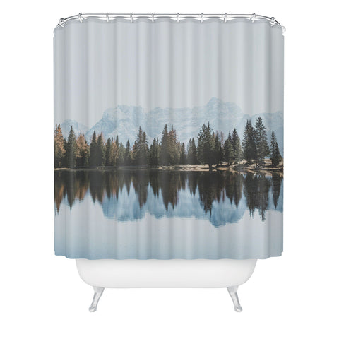 Luke Gram Italian Dolomites landscape version Shower Curtain