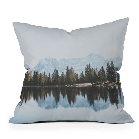 Luke Gram Italian Dolomites landscape version Throw Pillow