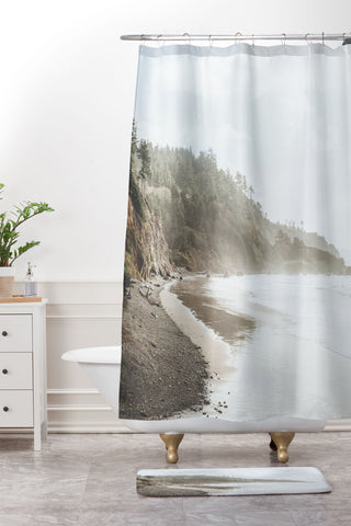 Luke Gram Oregon Coast I Shower Curtain And Mat