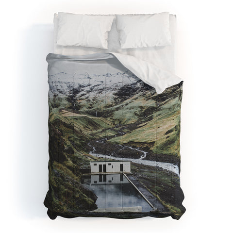 Luke Gram Seljavallalaug Iceland Comforter