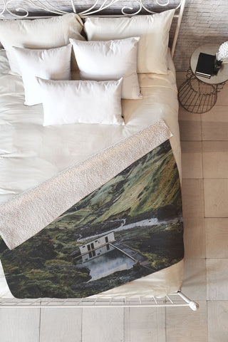 Luke Gram Seljavallalaug Iceland Fleece Throw Blanket