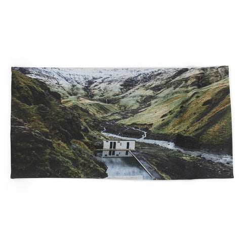 Luke Gram Seljavallalaug Iceland Beach Towel