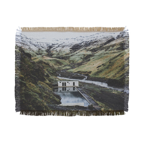 Luke Gram Seljavallalaug Iceland Throw Blanket