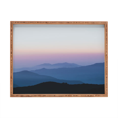 Luke Gram Sunset in the Annapurnas Rectangular Tray