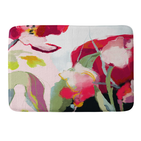 lunetricotee abstract bloom I Memory Foam Bath Mat