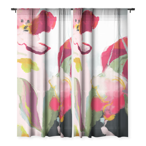 lunetricotee abstract bloom I Sheer Non Repeat