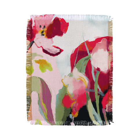 lunetricotee abstract bloom I Throw Blanket
