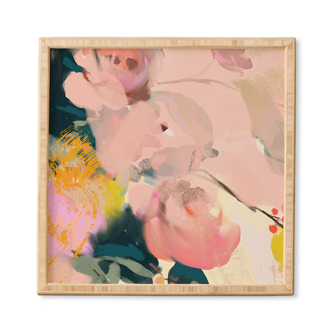 lunetricotee abstract floral inspiration Framed Wall Art