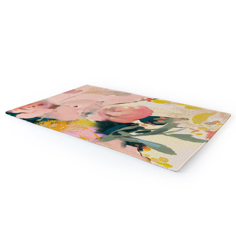 lunetricotee abstract floral inspiration Area Rug