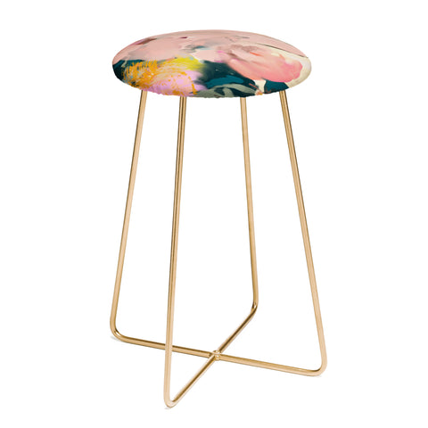lunetricotee abstract floral inspiration Counter Stool