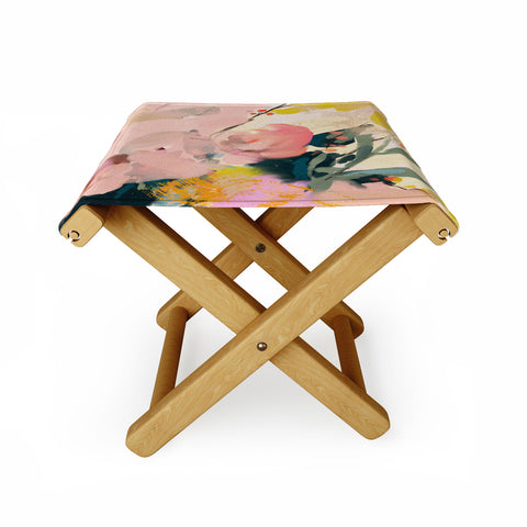 lunetricotee abstract floral inspiration Folding Stool