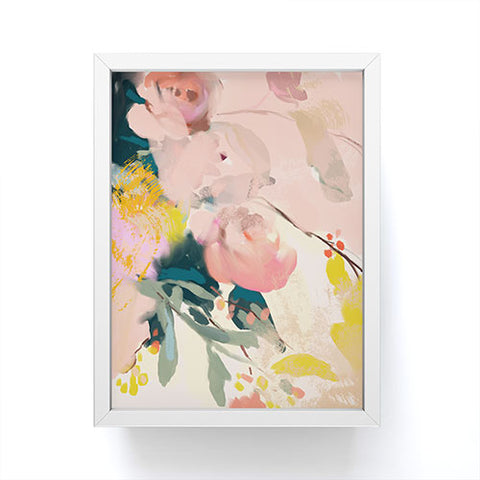 lunetricotee abstract floral inspiration Framed Mini Art Print