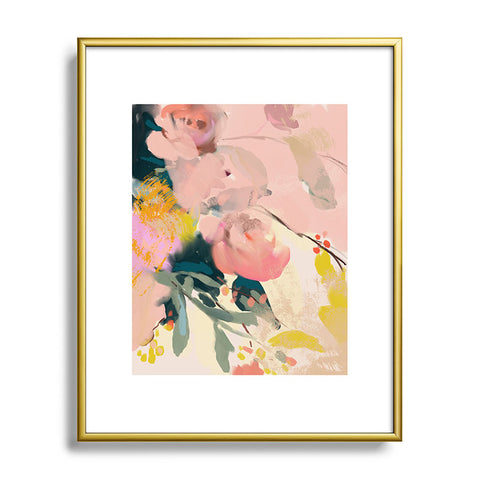 lunetricotee abstract floral inspiration Metal Framed Art Print