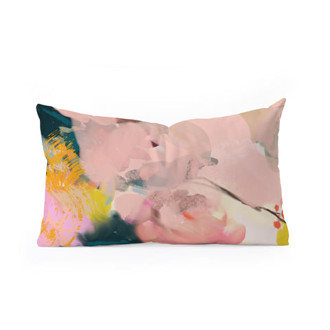 lunetricotee abstract floral inspiration Oblong Throw Pillow