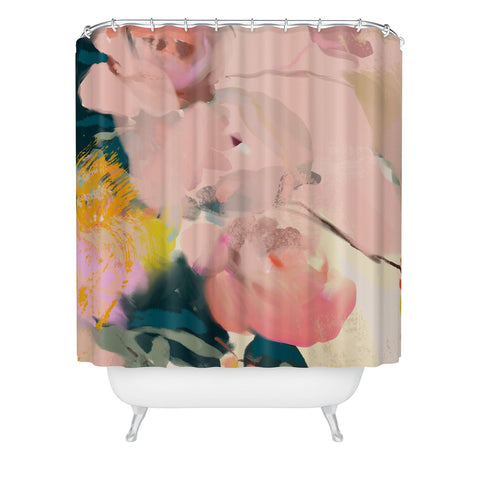 lunetricotee abstract floral inspiration Shower Curtain