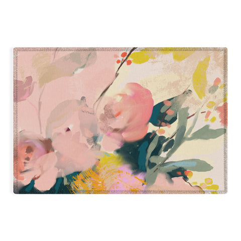 lunetricotee abstract floral inspiration Outdoor Rug