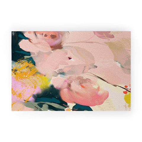 lunetricotee abstract floral inspiration Welcome Mat
