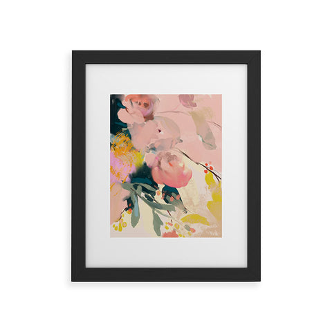 lunetricotee abstract floral inspiration Framed Art Print
