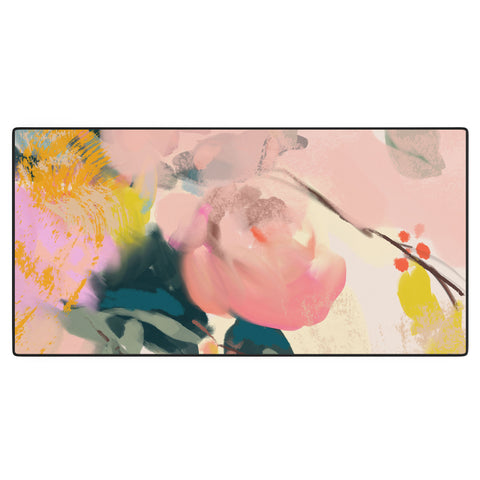 lunetricotee abstract floral inspiration Desk Mat