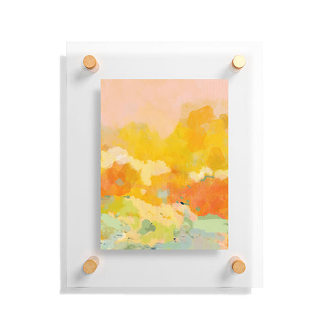 lunetricotee abstract spring sun Floating Acrylic Print