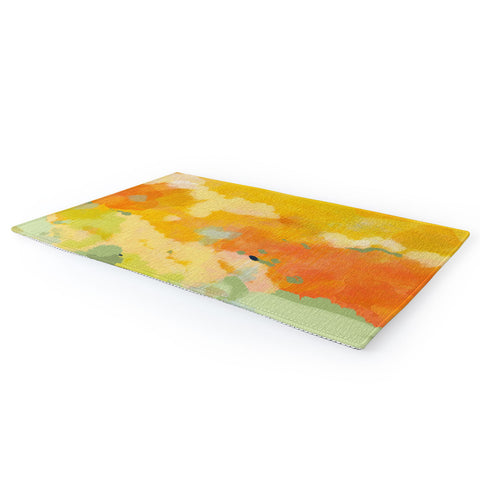 lunetricotee abstract spring sun Area Rug