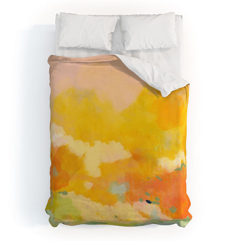 lunetricotee abstract spring sun Duvet Cover