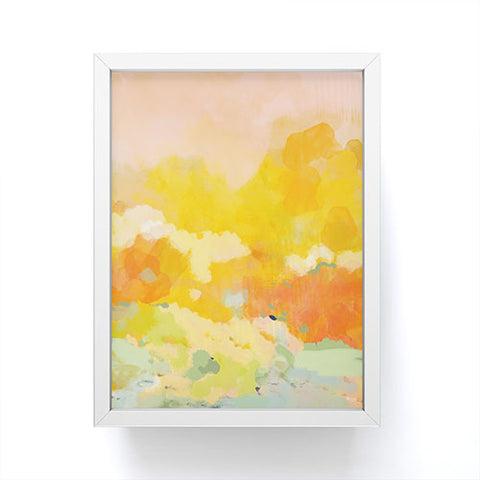 lunetricotee abstract spring sun Framed Mini Art Print