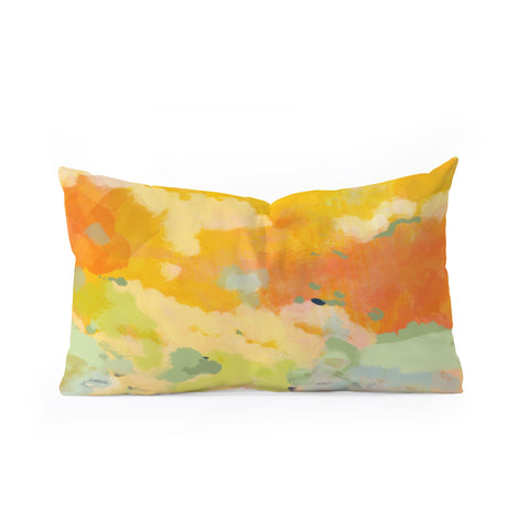 lunetricotee abstract spring sun Oblong Throw Pillow