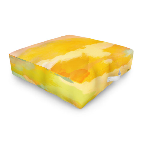 lunetricotee abstract spring sun Outdoor Floor Cushion