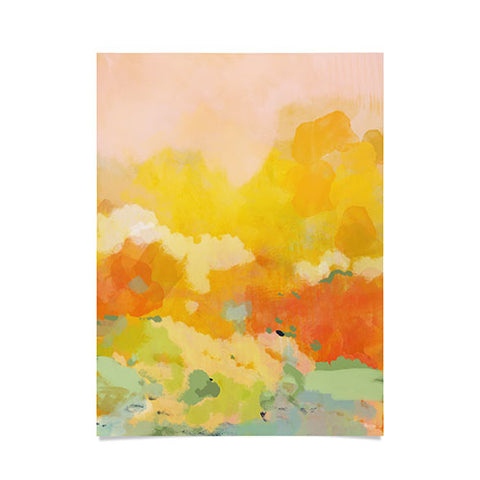 lunetricotee abstract spring sun Poster