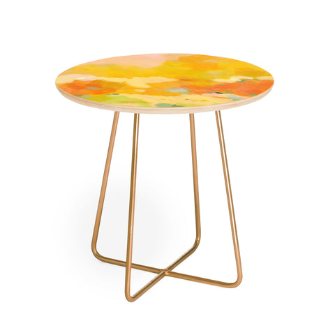 lunetricotee abstract spring sun Round Side Table