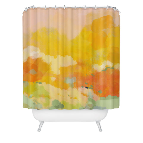lunetricotee abstract spring sun Shower Curtain
