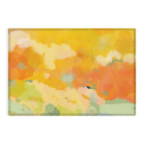 lunetricotee abstract spring sun Outdoor Rug