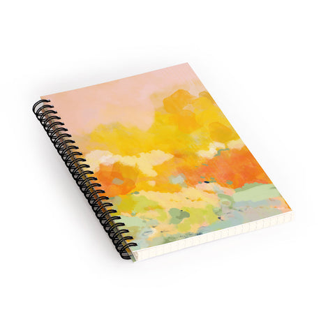 lunetricotee abstract spring sun Spiral Notebook