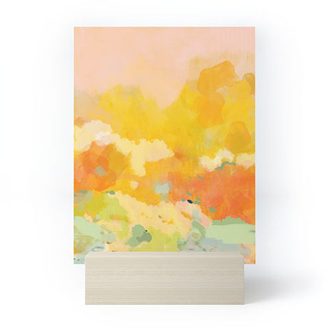 lunetricotee abstract spring sun Mini Art Print