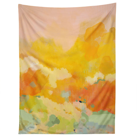 lunetricotee abstract spring sun Tapestry