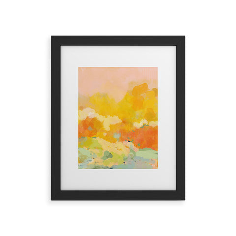 lunetricotee abstract spring sun Framed Art Print