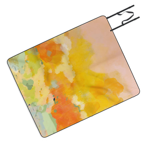 lunetricotee abstract spring sun Picnic Blanket