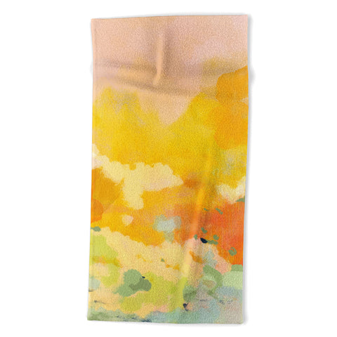 lunetricotee abstract spring sun Beach Towel